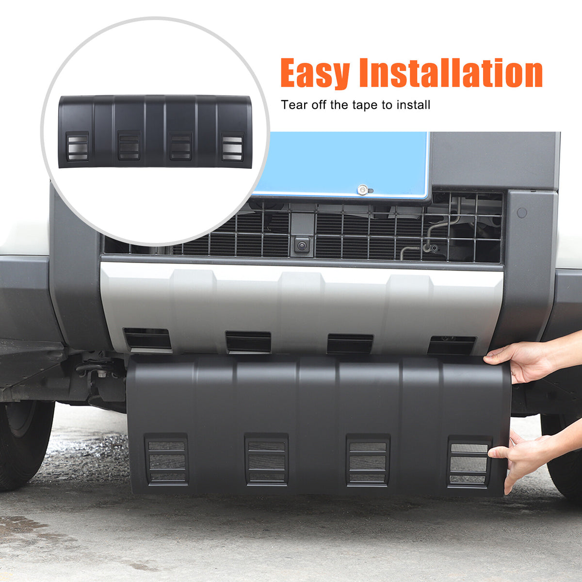 Matte Black Front Bumper Guard Plate Trim For Land Cruiser LC250 2024-2025 8
