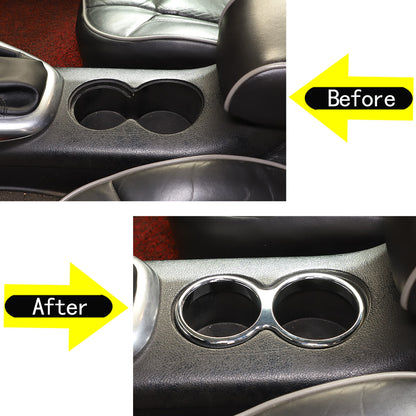 Silver Alloy Water Cup Holder Cover Trim Frame For Hummer H3 2005-09 11