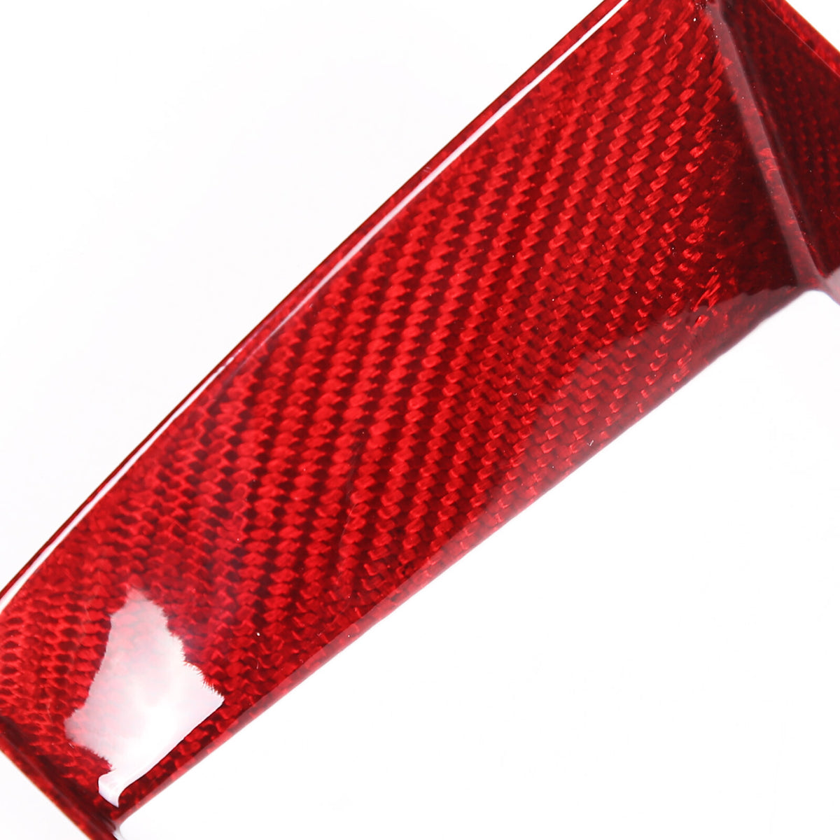Red Carbon Fiber Dashboard Navigation Cover Trim for For Jaguar F-TYPE 2013-18 4