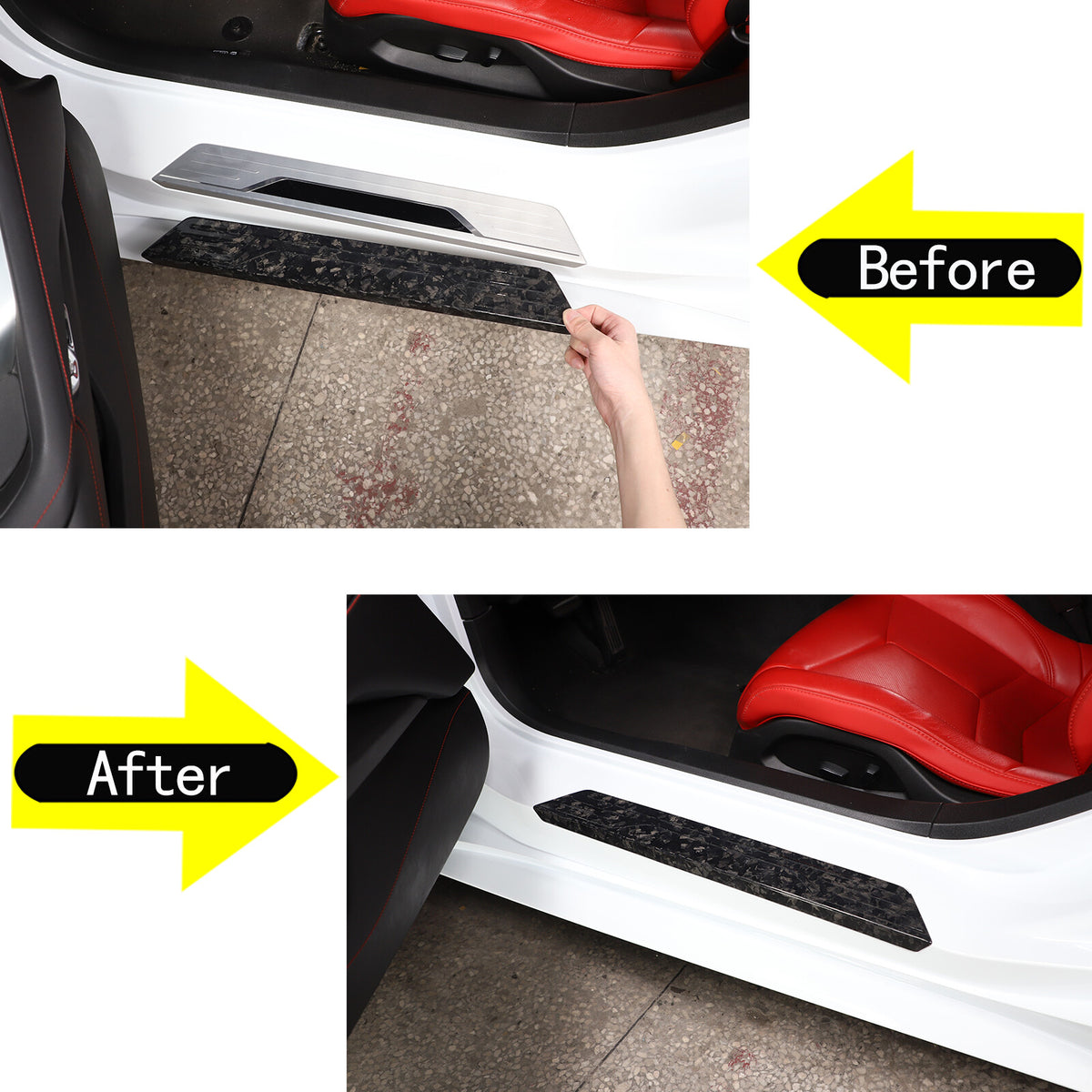 Forged Real Carbon Fiber Full Interior Set Cover Trim Kit For Corvette C8 20-25 - Variants 11-15 46