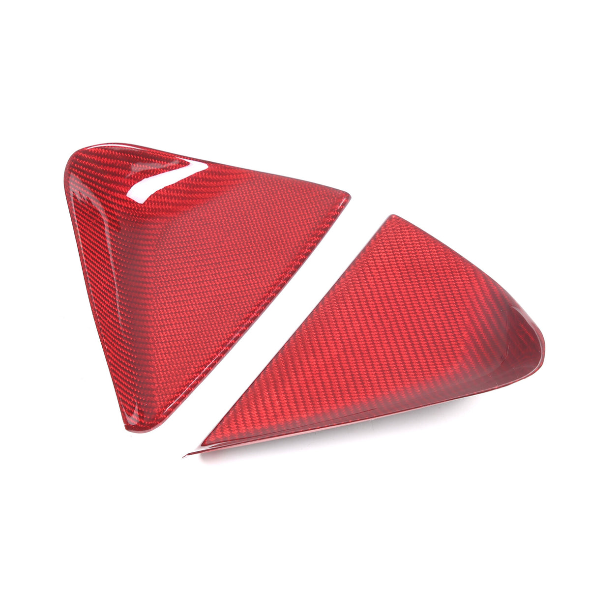 Red Carbon Fiber Dashboard Anti-collision Door Panel Trim Cover For Corvette C8 11