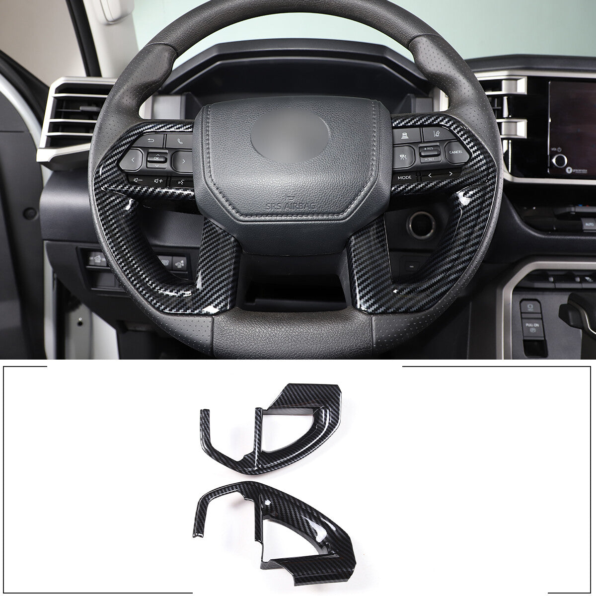ABS Carbon Fiber Interior Set Cover Trim Kit For Toyota Tundra Sequoia SR 22+ - Styles 1-5 168