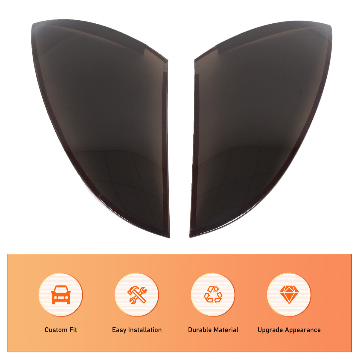 Smoked Black Rear Tail Light Guard Cover Trim For Mitsubishi Eclipse 2006-11 4
