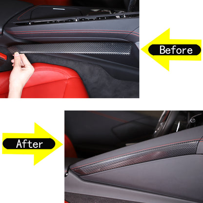 Carbon Fiber Interior Center Console Panel Cover For C8 Corvette Z06 Z51 20-25 10