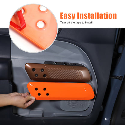 Orange ABS Interior Door Handle Panel Trim For Ford Maverick 2022+ US 5