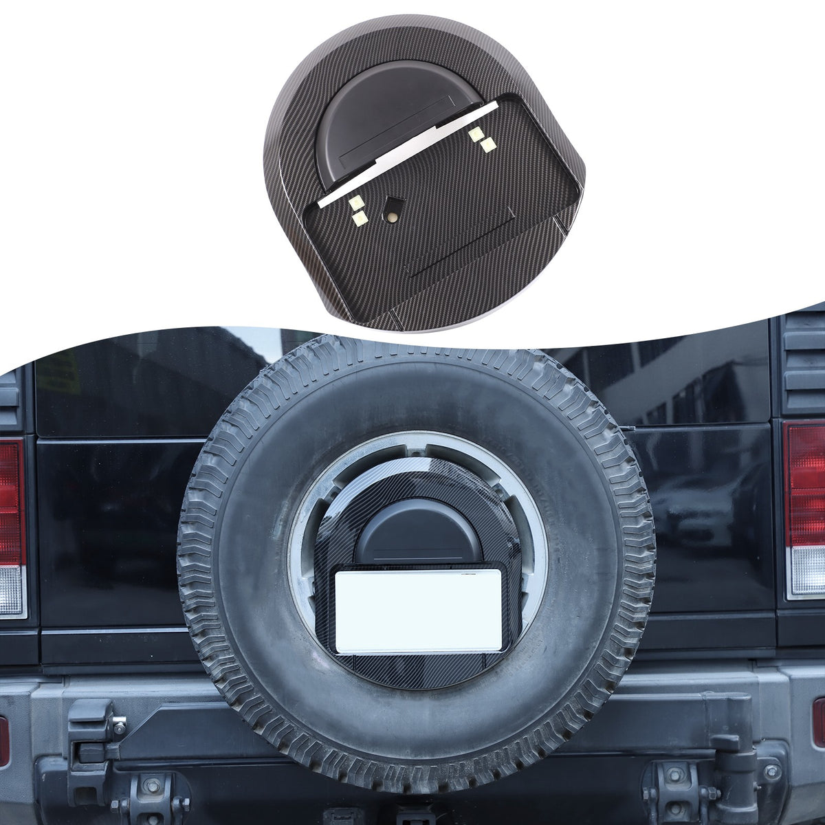Carbon Spare Tire License Plate Bracket OE:25782333 For Hummer H2 2003-2009 2