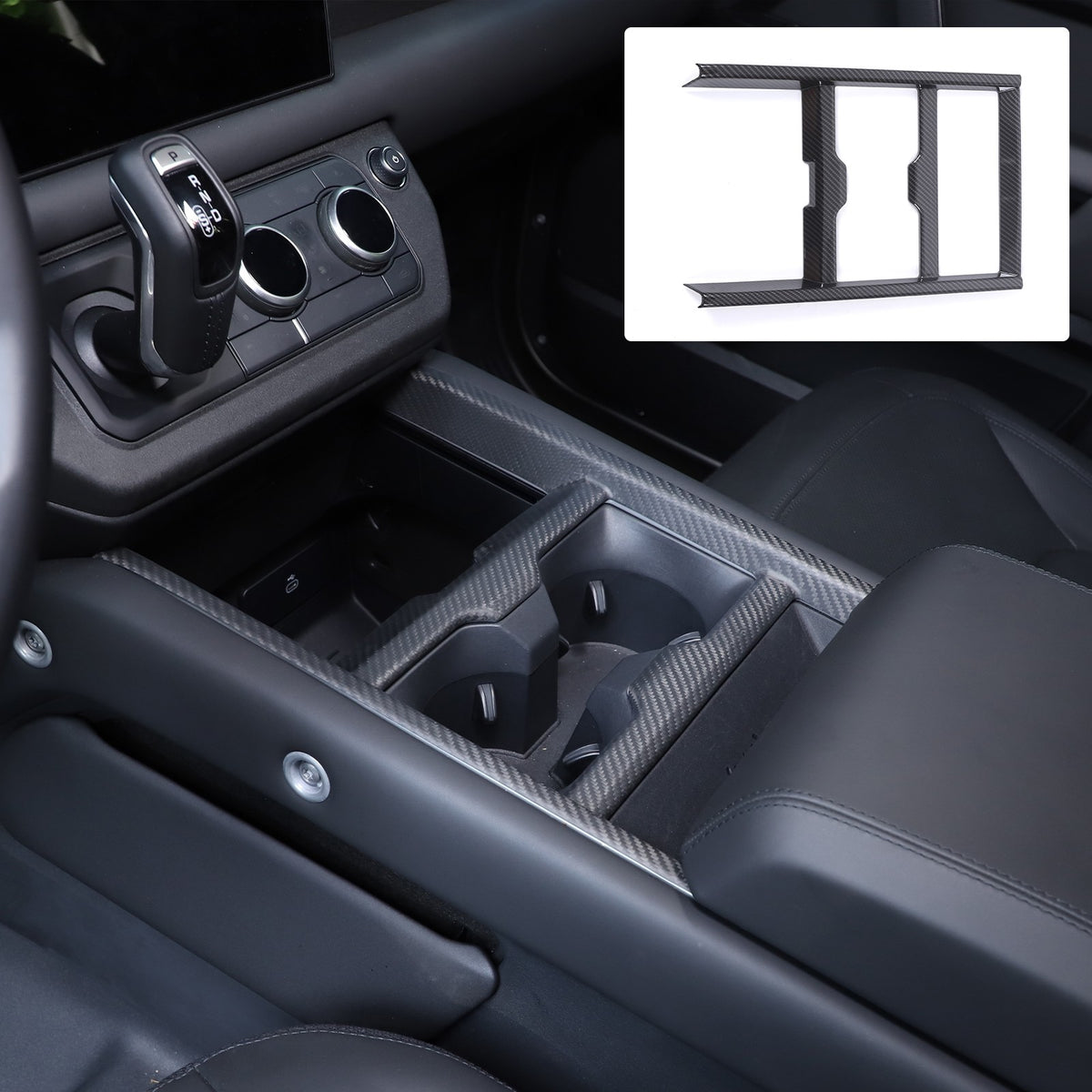 ABS Carbon Fiber Center Console Gear Frame Trim For LR Defender L663 2025+ US 10