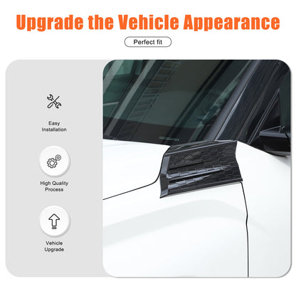 Carbon Fiber Style Fender Upper Decor Cover Trim For Toyota Tundra 2022+ 5
