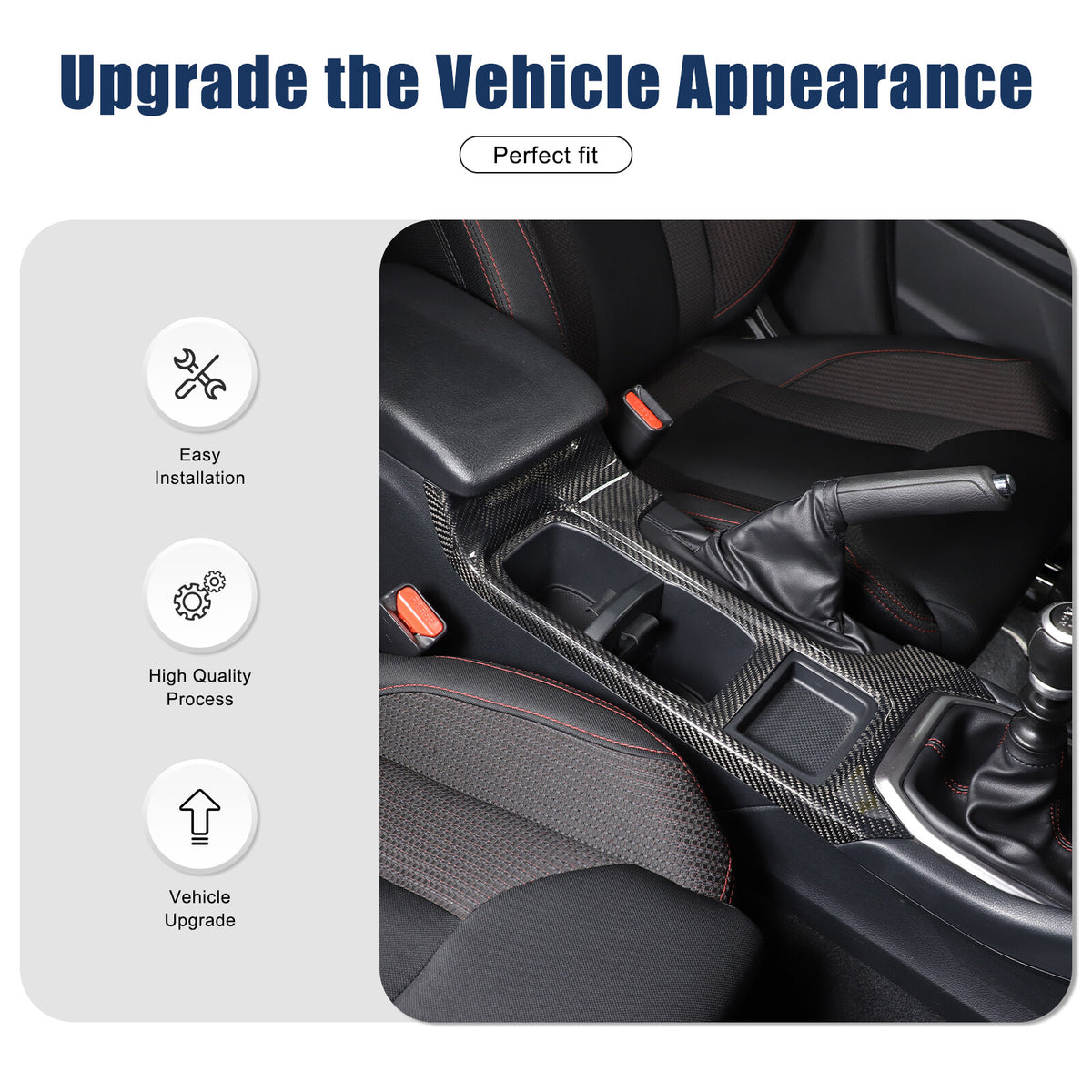 Real Carbon Fiber Console Gear Shift Panel For Subaru WRX STI VB S4 MT 2022 2024 16