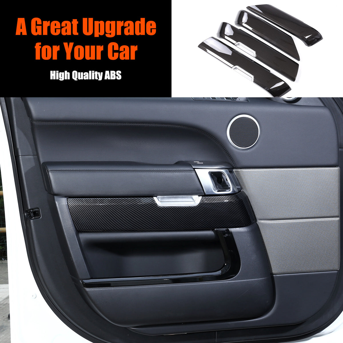 Replace ABS Carbon Interior door Panel For LR Range Rover Sport L494 2014-17 1