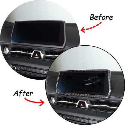 Fiber Touch Display Navigation Screen Trim Cover For Toyota Supra A90 19-24 3