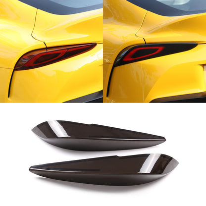 2pcs Smoked Tail Light Cover Rear Light Guard Trim For Toyota Supra A90 19-24 US 6