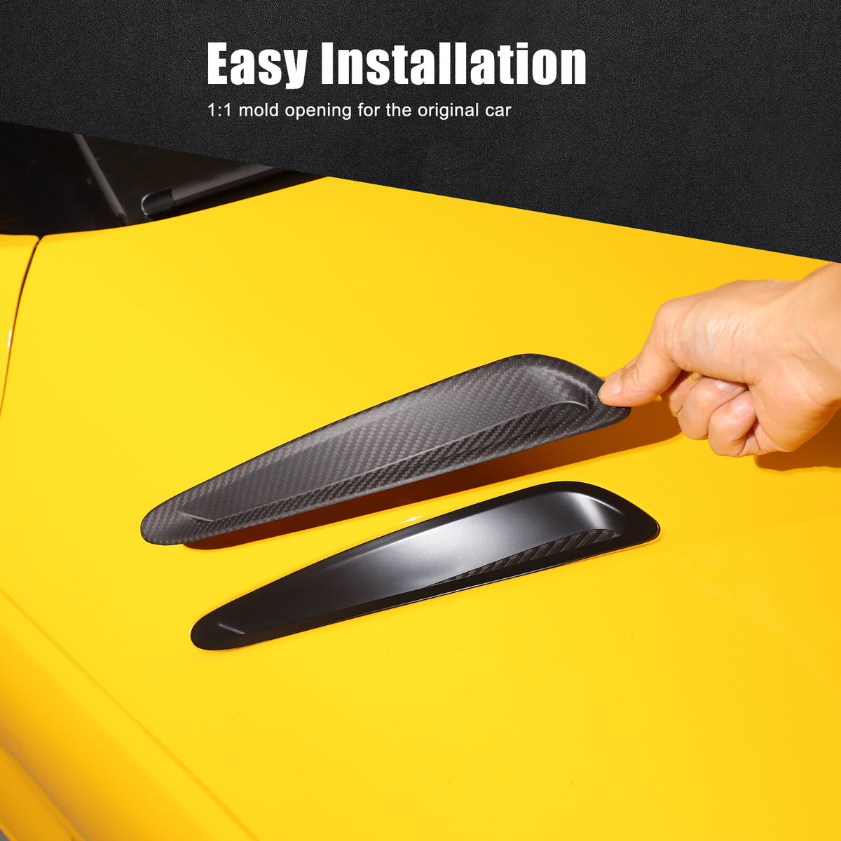 Matte Real Carbon Fiber Side Air Vent Trim Cover Fits Toyota Supra A90 2019-2024 22