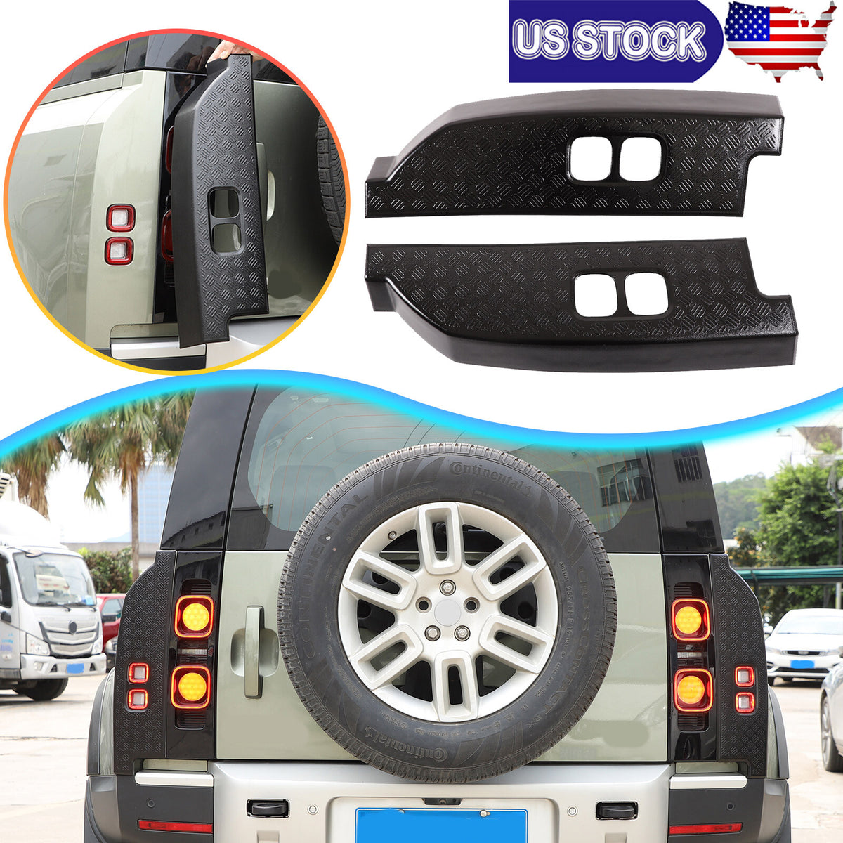 Rear Tail Light Cover Trim For Land Rover Defender 90 110 2020-23 Gloss Black US 1