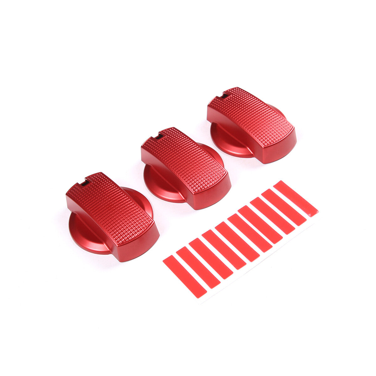 Red Alloy Dashboard Centrol Console Trim Set For Toyota FJ Cruiser 2007-21 18