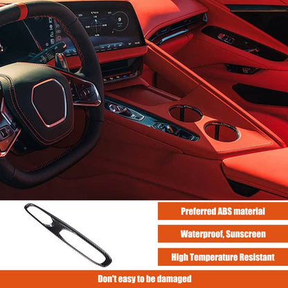 Carbon Fiber ABS Center Console Shift Panel Trim Set For Corvette C8 2026+ 8