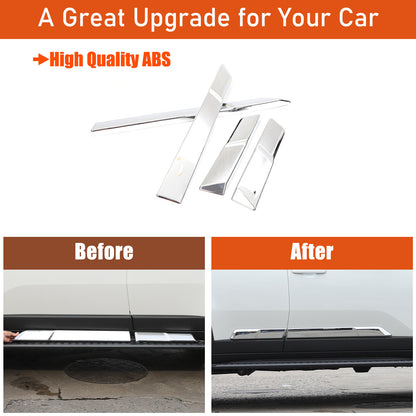 Silver Body Side Door Mouldings Cover Trim For Toyota Land Cruiser LC250 24+ 9