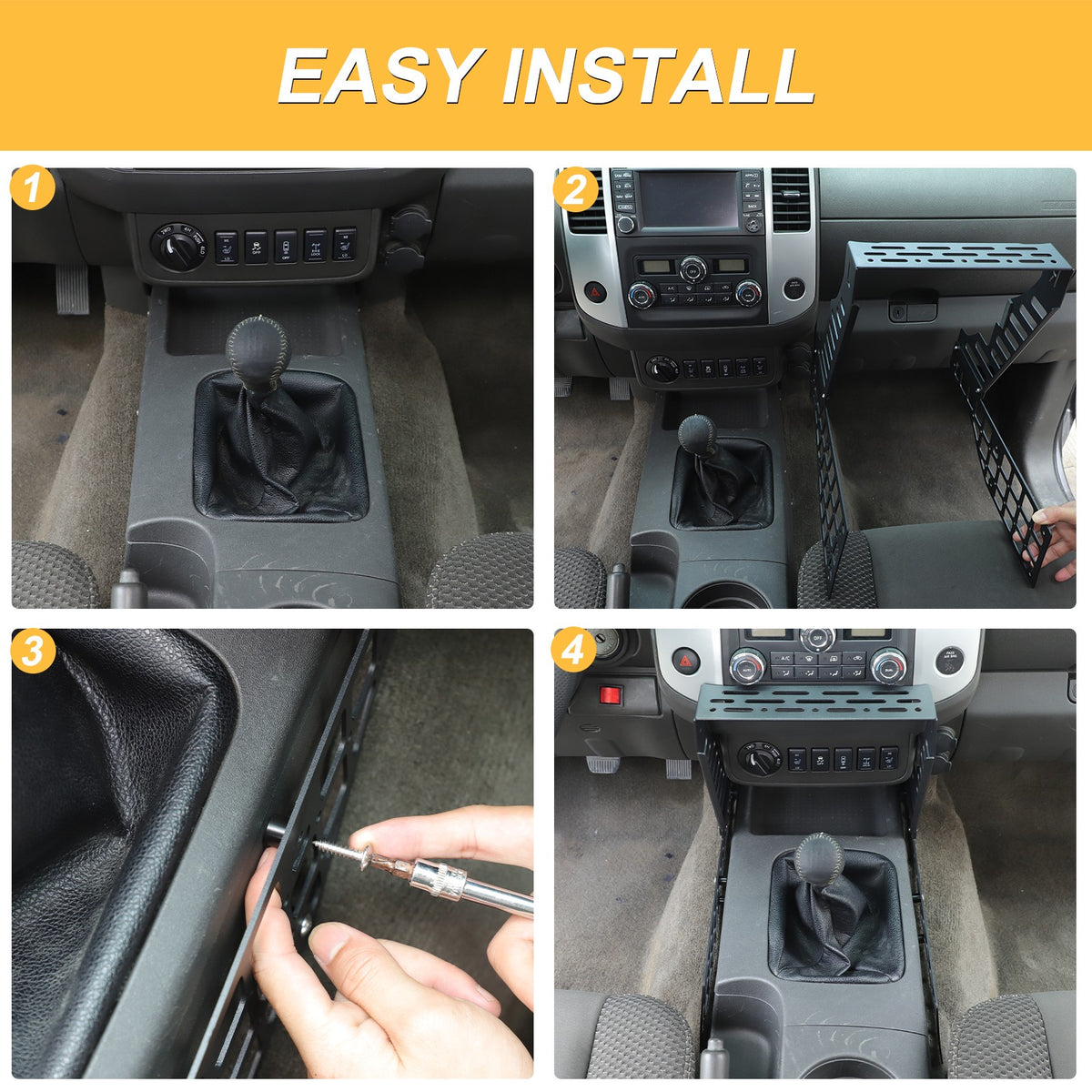 Center Console Multi-Function Expansion Platform For Nissan Frontier 2009-2017 16