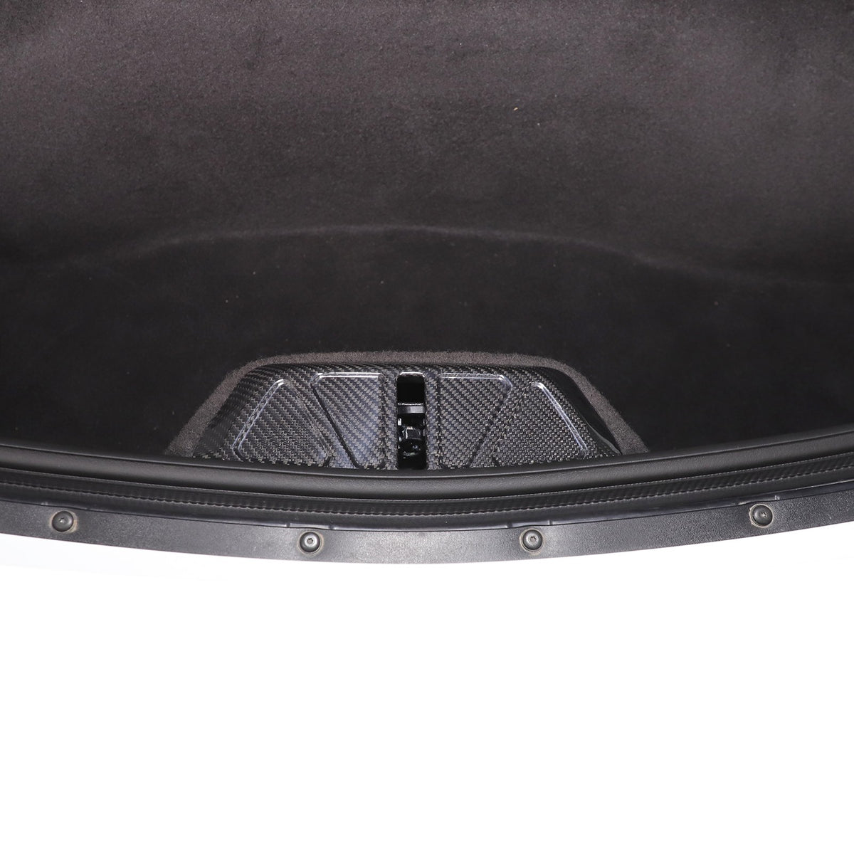 Real Carbon Fiber Trunk Lock Base Cover Trim For Corvette C8 Coupe 2020+ 7