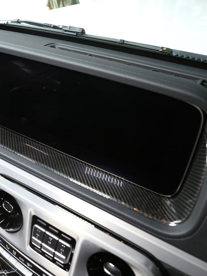 Carbon Fiber Dashboard Display Panel Trim For Mercedes Benz G Class W463 2019-20 6