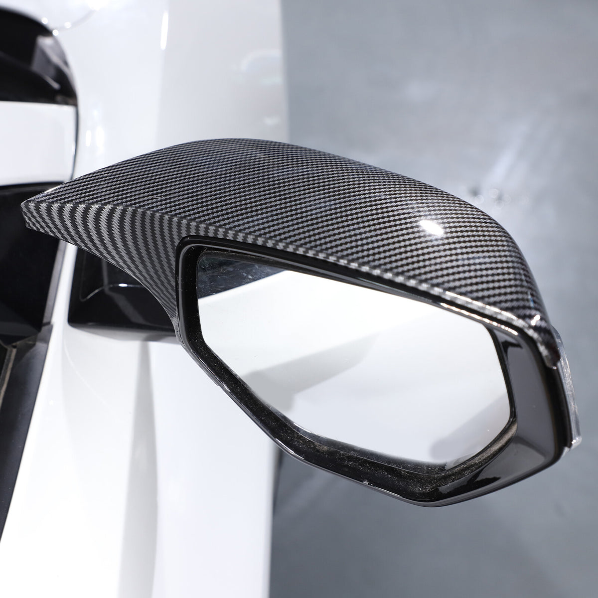 M Style Carbon Fiber Style Side Mirror Cover Caps Overlay For 20-26 Corvette C8 8