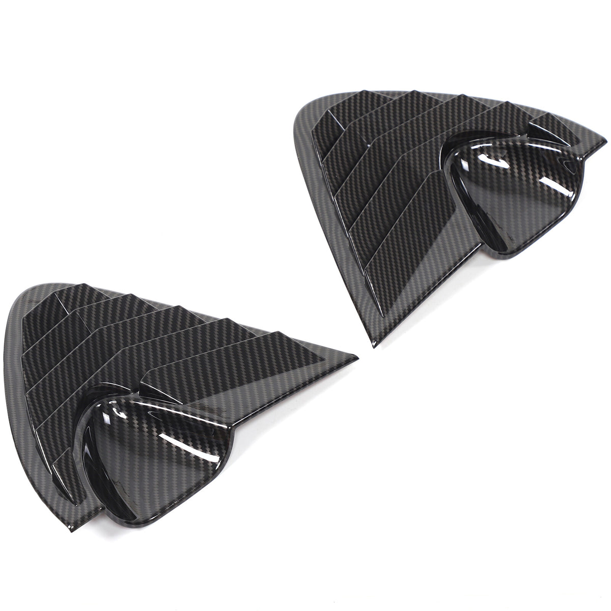 ABS Carbon Fiber Rear Side Window Louver Shutter Cover For Seat Leon MK2 08-12 6