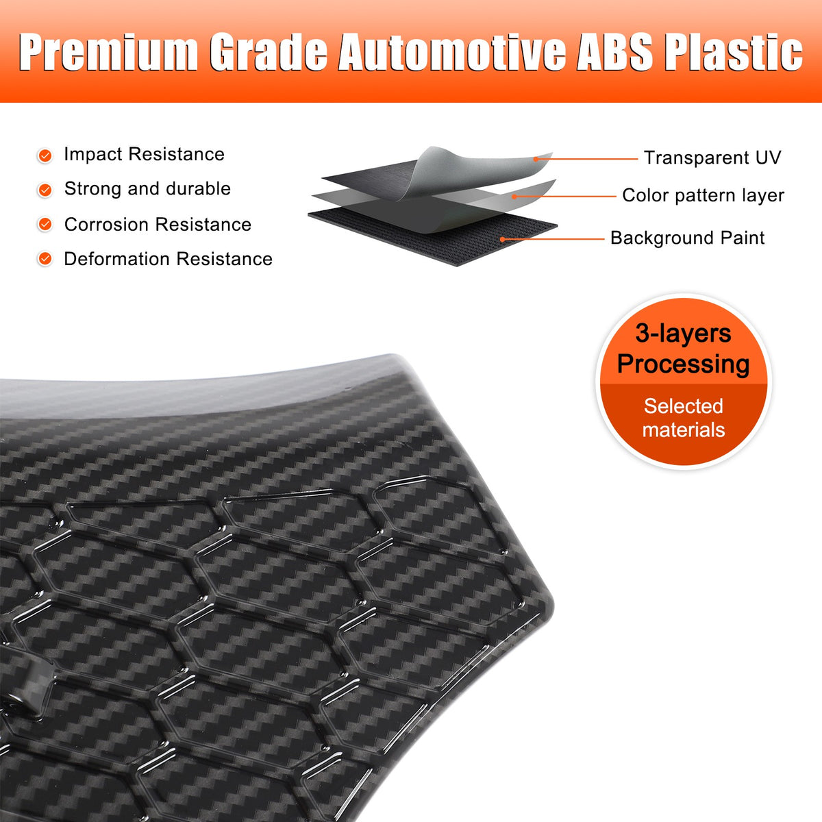 Carbon Fiber ABS Side Fender Upper Trim For Ford Maverick 2022+ US 20