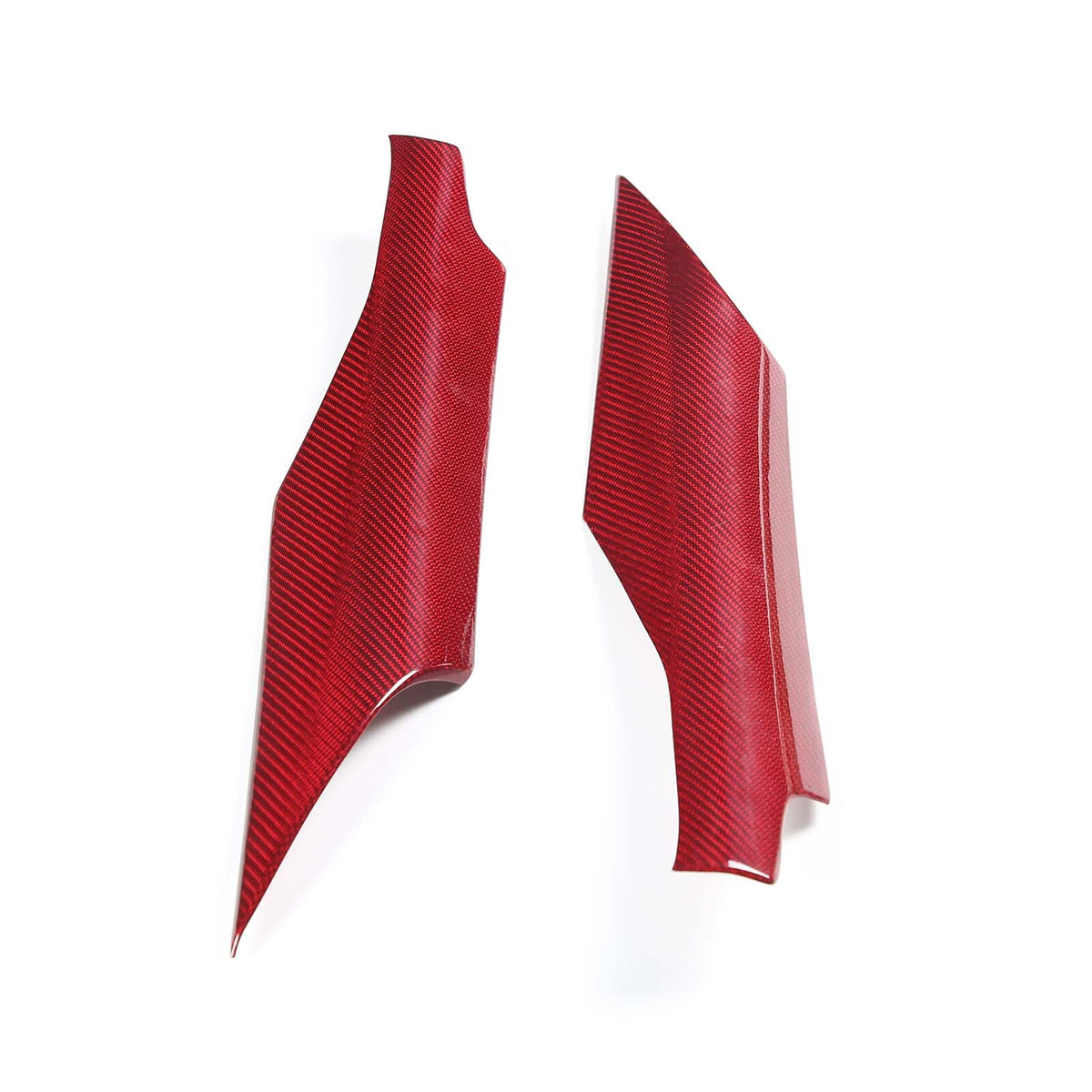 Red Real Carbon Fiber Interior Door Panel Trim Cover For Corvette C8 2020-2026 5