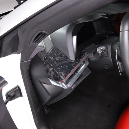 Forged Carbon Fiber Driver Side Air Vent Upper Trim Cover For Corvette C8 20+ US 7