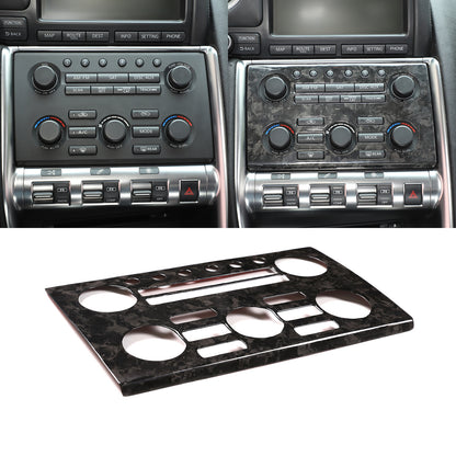 Forged Carbon Fiber Central Control Volume Panel Trim for Nissan GTR R35 08-16 7