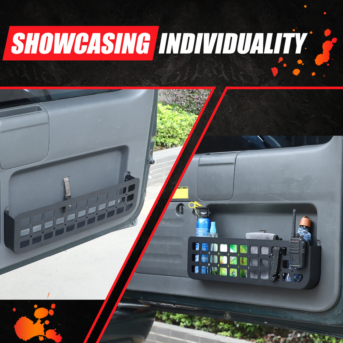 Aluminum Alloy Tailgate Storage Molle Panel For Toyota Prado FJ120 03-09 US 14
