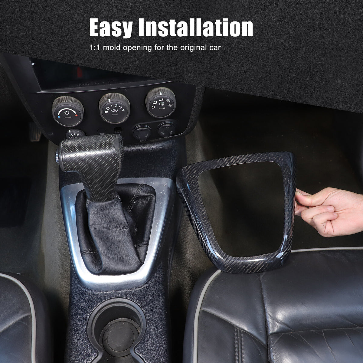 Real Carbon Fiber Center Console Gear Shift Panel Cover For Hummer H3 2005-2009 20