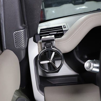 Black Mount Dashboard Alloy Cup Holders Fit For Land Rover Defender 110 20-21 7