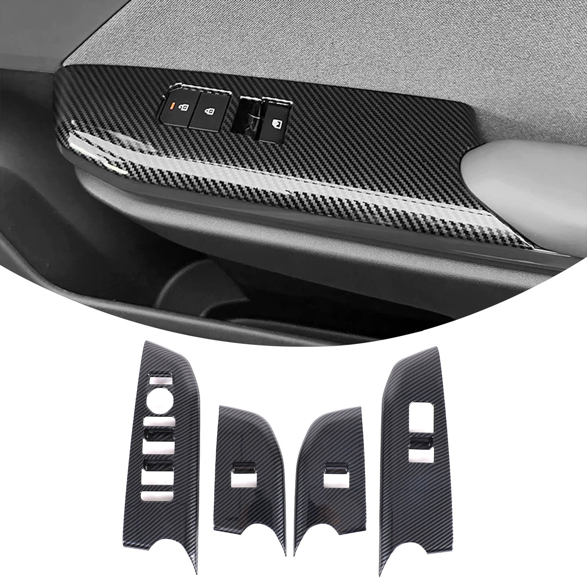 ABS Carbon fiber Interior Cover Trim Decor Accessories For Kia K4 2025+ 26