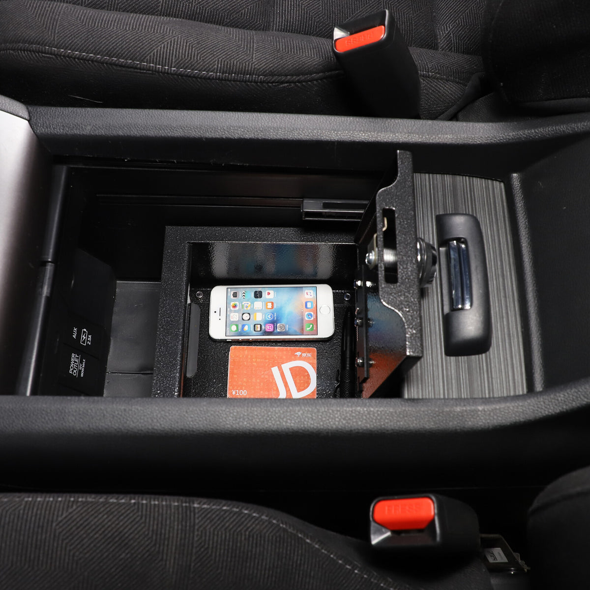 Center Console Safe Storage Box with Keys & Tray for Honda Pilot 2015-22 US 16