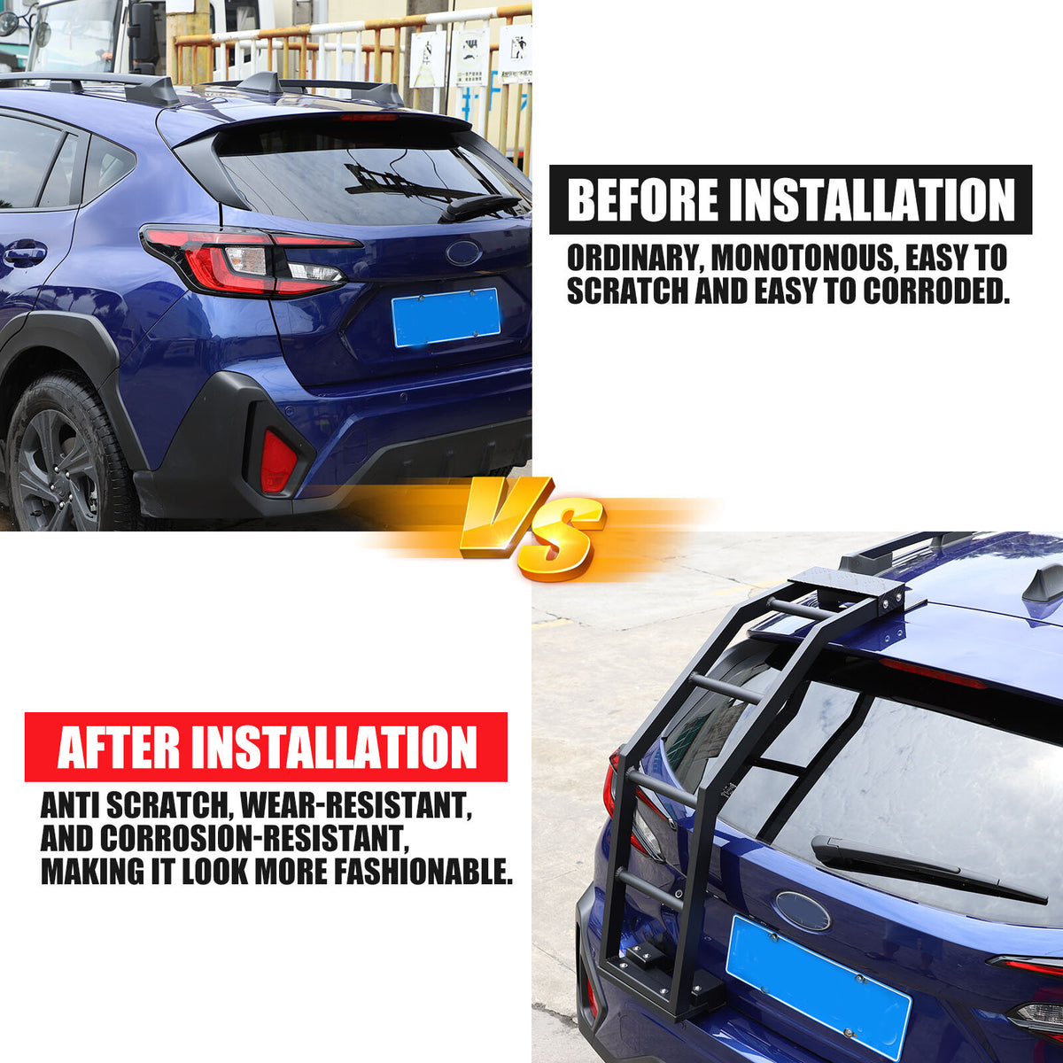 Back Rear Roof Ladder Tailgate Driver Side Rack For Subaru Crosstrek 2024+ US 12