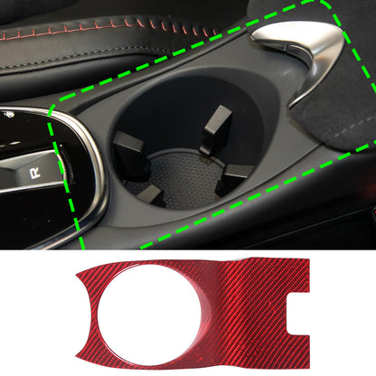 Real Carbon fiber Center Armrest Cup Holder Cover Trim For McLaren GT 19-22 7