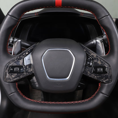 Forged Real Carbon Fiber Full Interior Set Cover Trim Kit For Corvette C8 20-25 - Variants 31-35 13