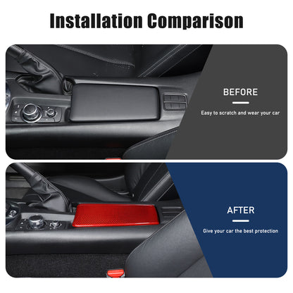Real Carbon Fiber Center Console Armrest Box Cover Trim For Mazda MX-5 Miata 16+ 15