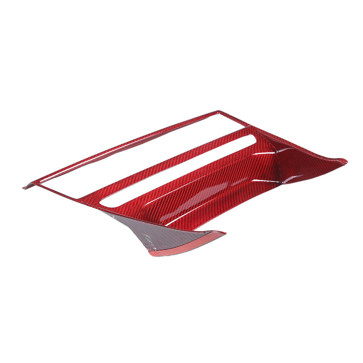 Red Carbon Fiber Interior CD Panel Decor Cover Trim For BMW 8 Series 2019-22 12