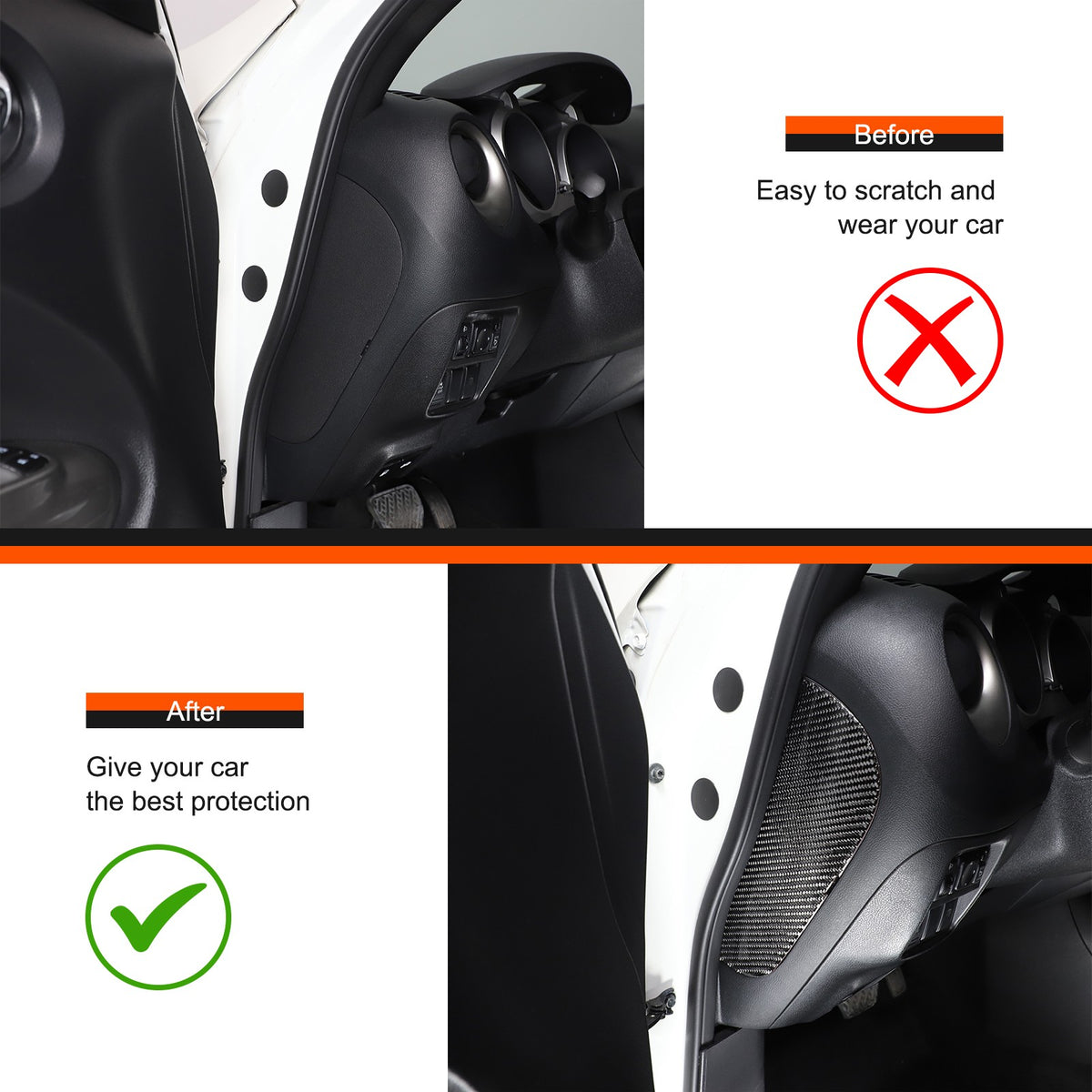 Soft Carbon Fiber Interior Center Console trim Sticker For Nissan Juke 2011-2019 163