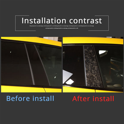 Forged Carbon Pillar Posts Door Window Trim Cover For Lamborghini URUS 2018-23 5