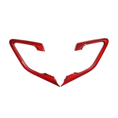 Red Real Carbon Fiber Inner Door Handle Trim Red For Nissan GT‑R R35 2008‑2016 5