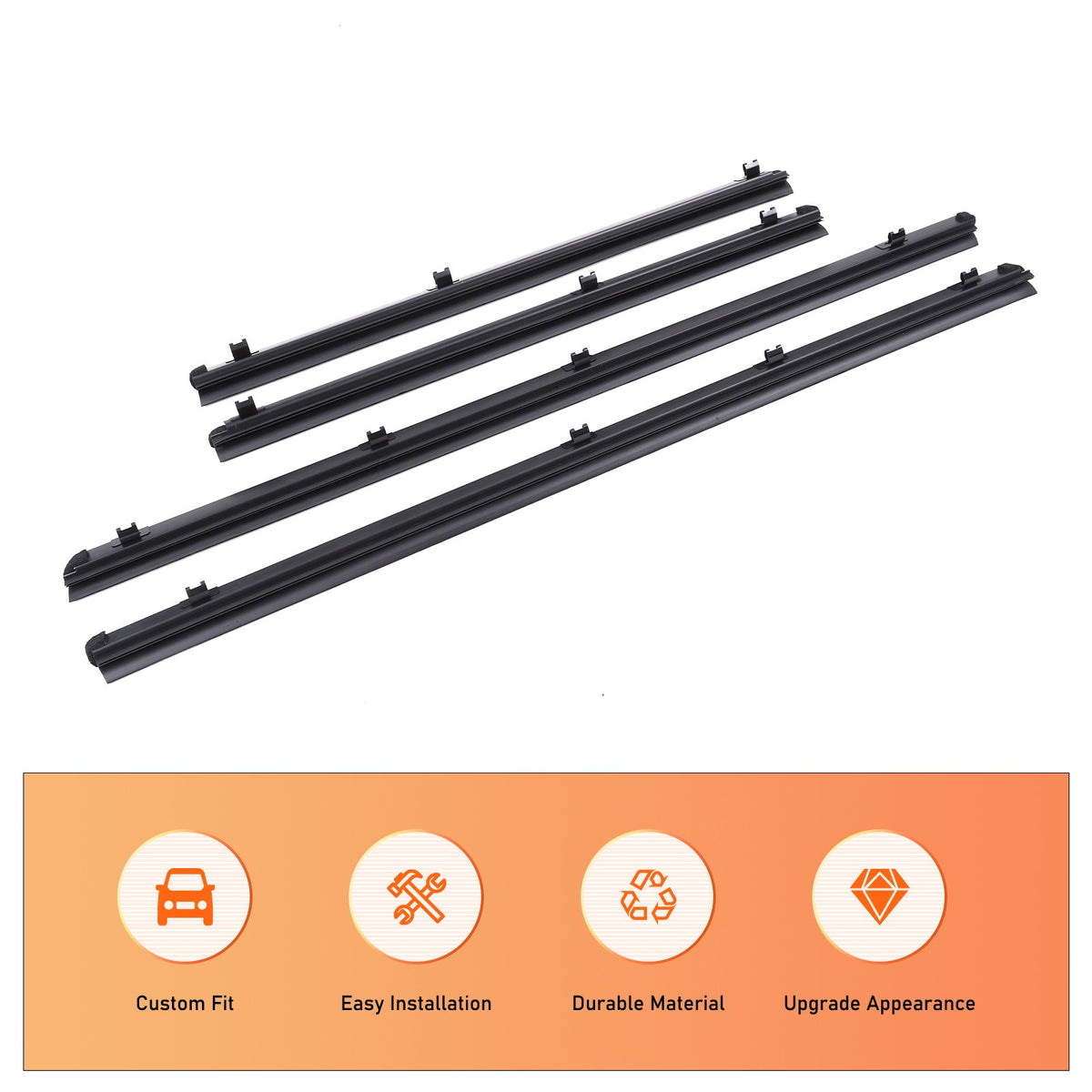 Replacement Rubber Window Inner Seal Strip For Toyota Prado LC150 2010-2020 18
