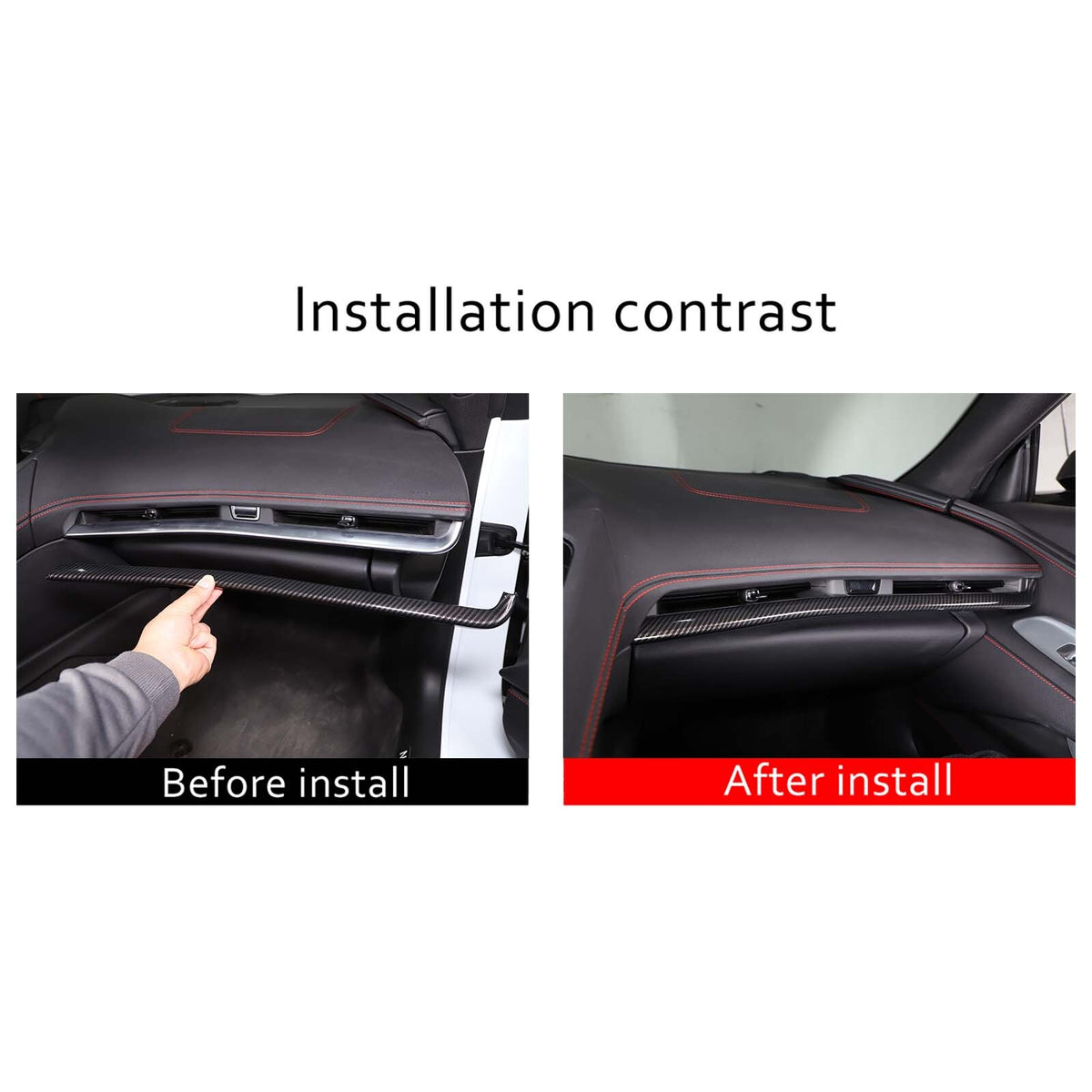 Carbon Fiber ABS Interior Full Decor Cover Trim Kit For Corvette C8 2020-2025 - Styles 1-5 60
