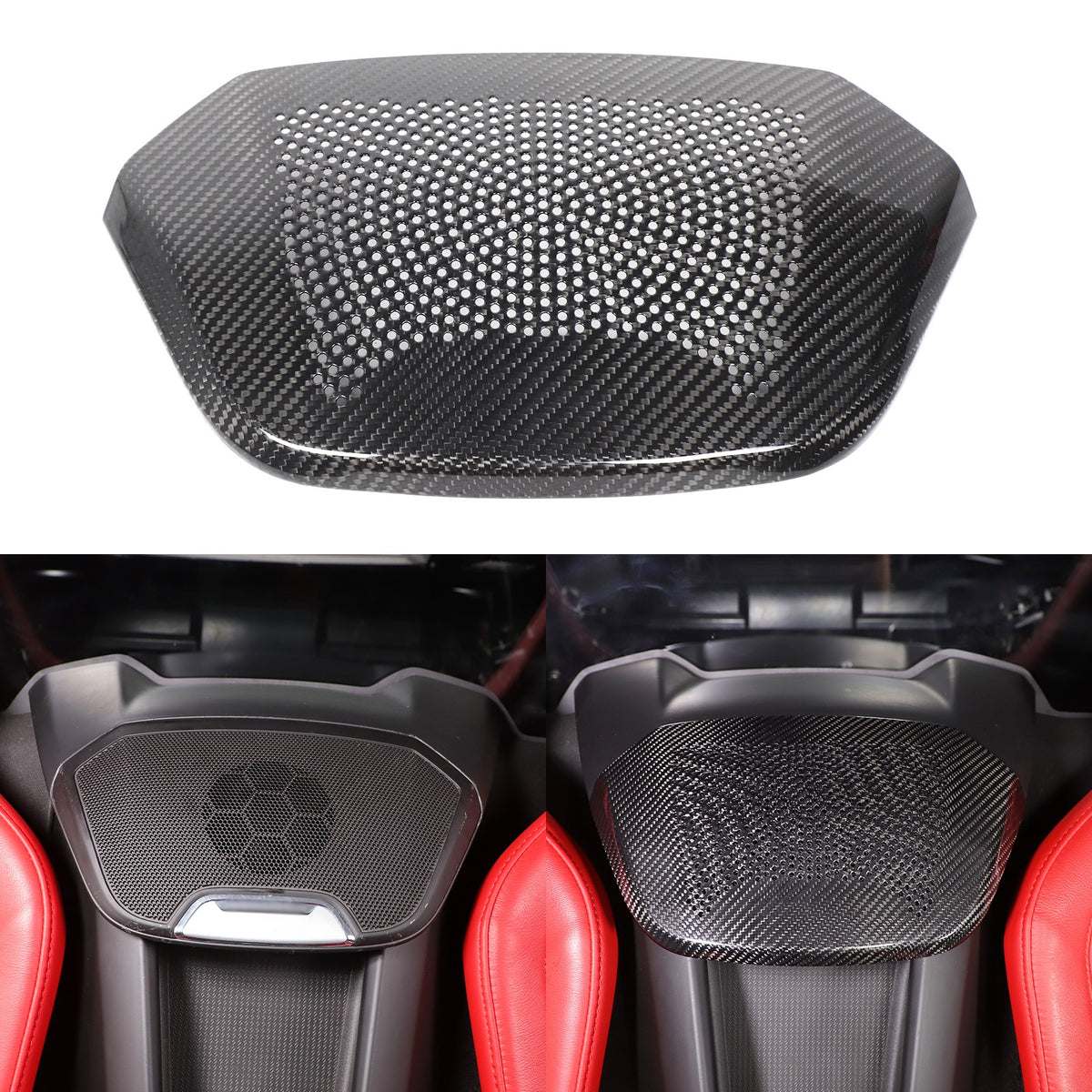 Real Carbon Fiber Rear Waterfall Speaker Grille Trim For Corvette C8 Z51 20+ US 14