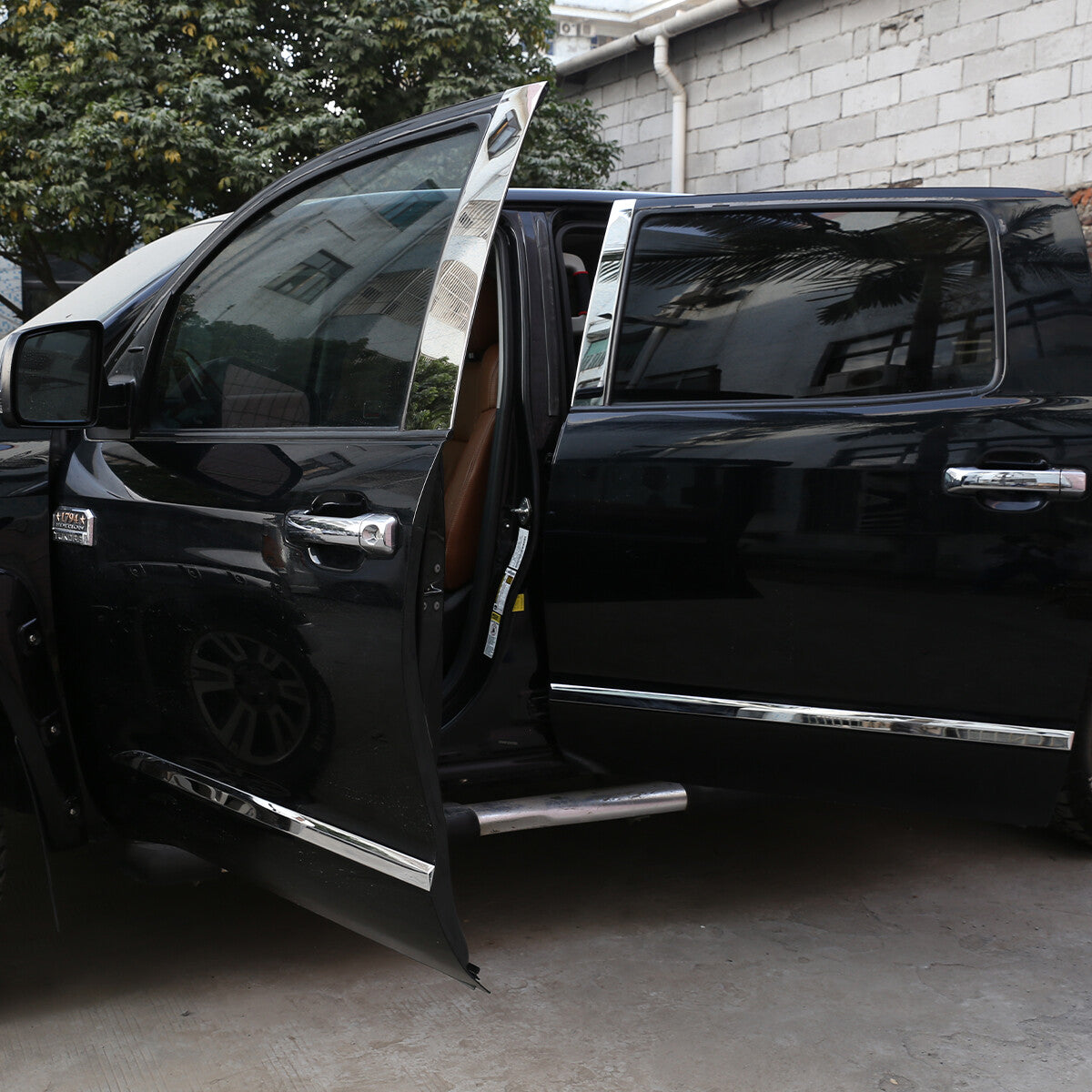 Chrome Side Body Door Protect Trim Stainless Steel for Toyota Tundra 2014-2021 10