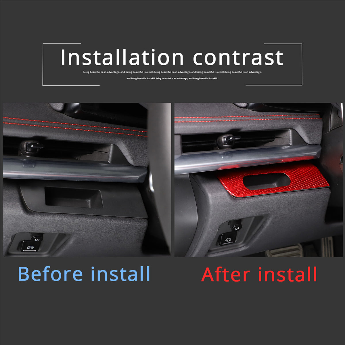 Red Real Carbon Fiber Full Interior Set Decor Trim Kit for Corvette C8 20-25 - Styles 21-25 21