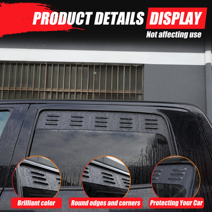 ABS Carbon fiber Rear Window Louver Shutter Cover Trim For Toyota Tundra 2014-21 8