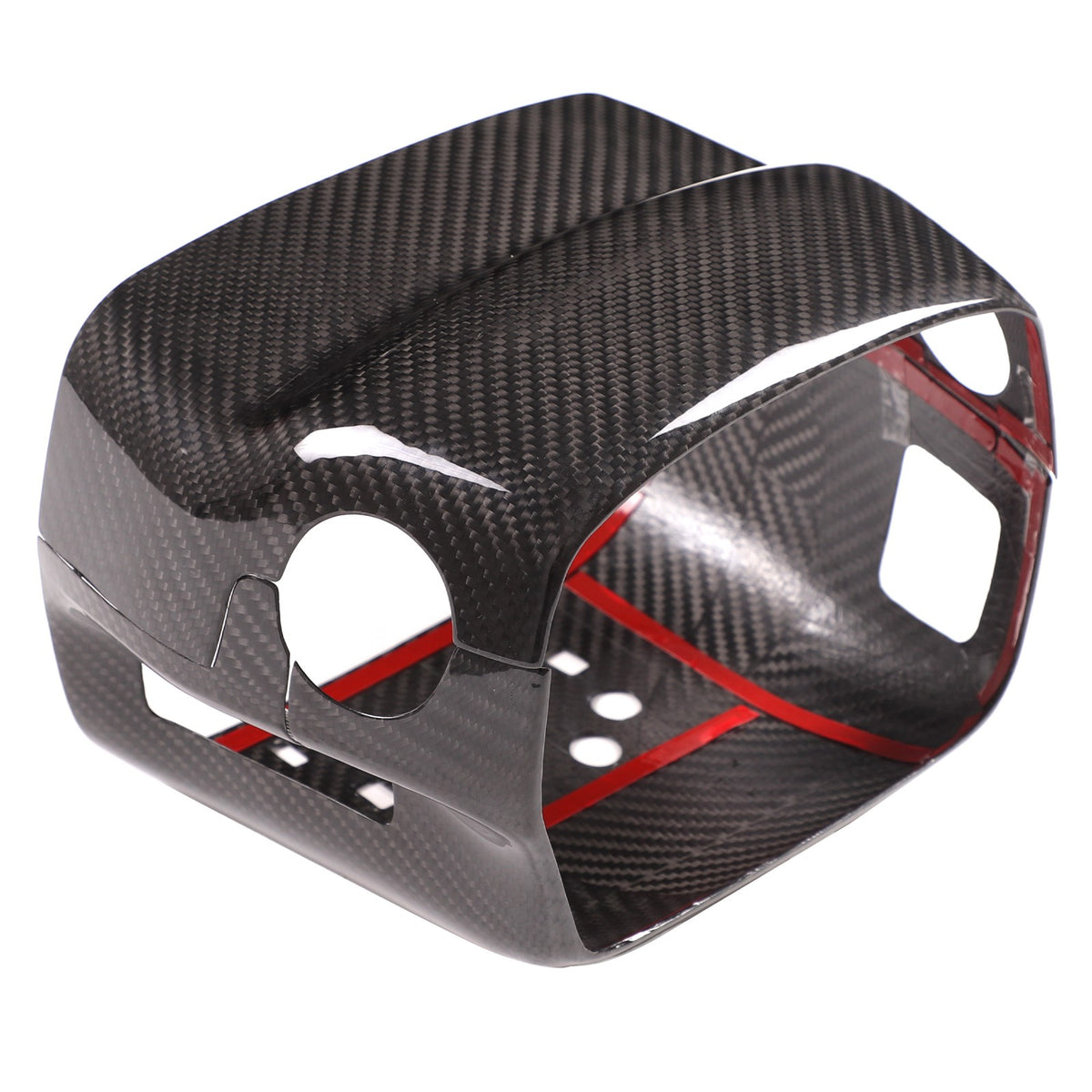 Real Dry Carbon Fiber Steering Wheel Base Lower Trim For Corvette C6 2005-2013 8